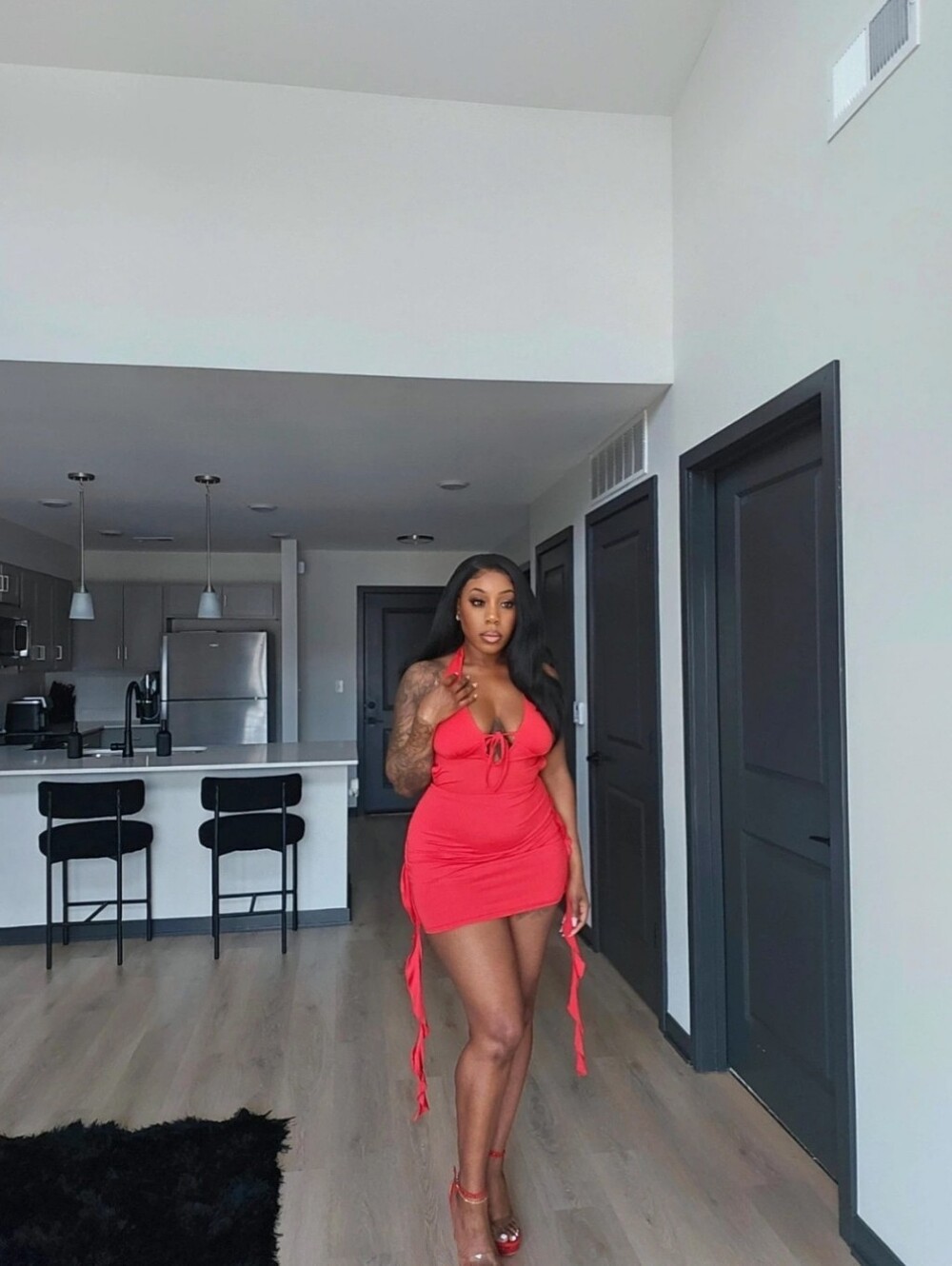 Red Halter Dress